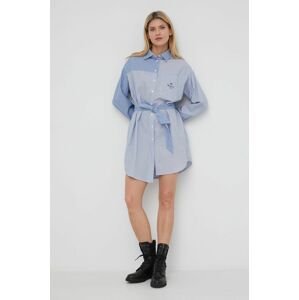 Bavlnené šaty Pepe Jeans Karen mini, oversize