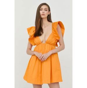 Šaty For Love & Lemons oranžová farba, mini, áčkový strih