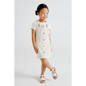 Dievčenské šaty Mayoral hnedá farba, mini, rovný strih