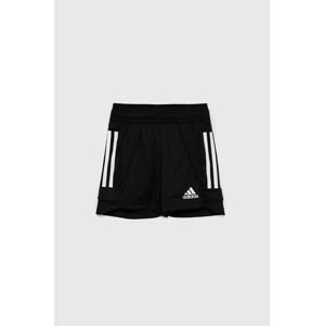 Detské krátke nohavice adidas Performance EA2501 čierna farba, nastaviteľný pás