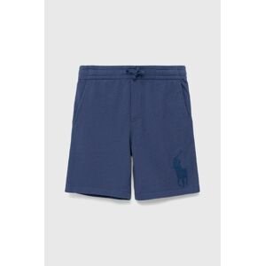 Detské krátke nohavice Polo Ralph Lauren tmavomodrá farba, nastaviteľný pás