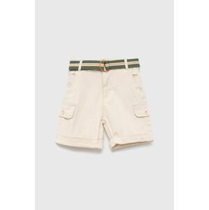Detské krátke nohavice Birba&Trybeyond béžová farba, nastaviteľný pás