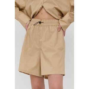 Bavlnené šortky Birgitte Herskind dámske, béžová farba, jednofarebné, vysoký pás