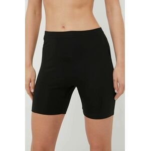 Šortky Calvin Klein Underwear dámske, čierna farba, jednofarebné, stredne vysoký pás