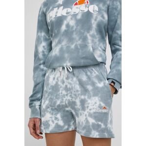 Šortky Ellesse SGM14196-TIEDYE, dámske, zelená farba, vzorované, stredne vysoký pás