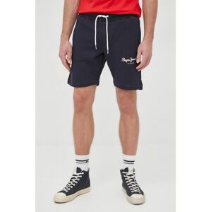 Bavlnené šortky Pepe Jeans George Short pánske, tmavomodrá farba,