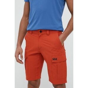 Turistické šortky Helly Hansen pánske, oranžová farba