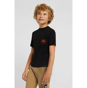 Detské bavlnené tričko Mayoral čierna farba, s potlačou