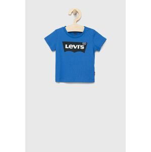 Detské bavlnené tričko Levi's s potlačou