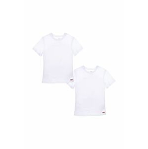 Detské tričko Levi's biela farba, jednofarebné