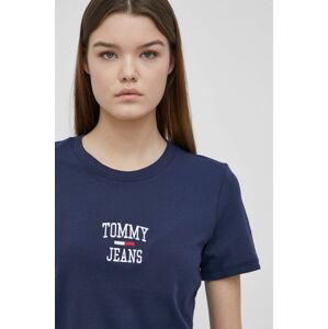 Bavlnené tričko Tommy Jeans tmavomodrá farba,