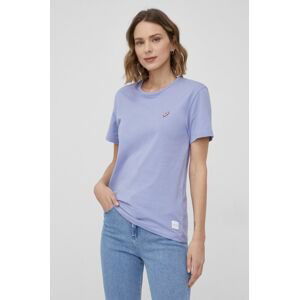 Bavlnené tričko Paul Smith fialová farba