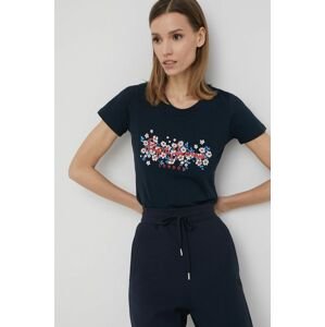 Tričko Pepe Jeans Bego dámske, tmavomodrá farba,