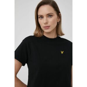 Bavlnené tričko Lyle & Scott čierna farba,