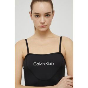 Tréningový top Calvin Klein Performance Big Idea čierna farba,