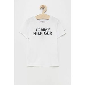 Detské tričko Tommy Hilfiger biela farba,