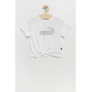 Detské bavlnené tričko Puma 846956 biela farba,