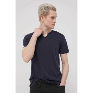 Bavlnené tričko Produkt by Jack & Jones tmavomodrá farba, jednofarebné