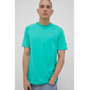 Bavlnené tričko adidas Originals HF4924 zelená farba, jednofarebné