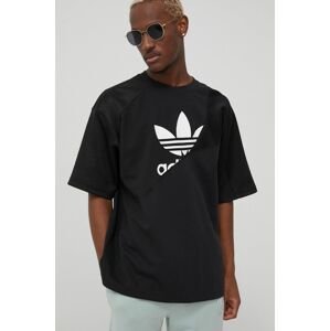 Tričko adidas Originals HG1438 pánsky, čierna farba, s potlačou