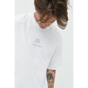 Bavlnené tričko Premium by Jack&Jones biela farba, s potlačou
