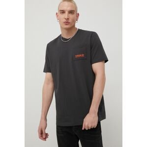 Bavlnené tričko adidas Originals HF4795 Adventure C-Butterfly Pocket Tee šedá farba, s potlačou