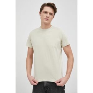 Bavlnené tričko Pepe Jeans Andreas béžová farba, s potlačou