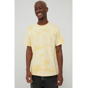 Bavlnené tričko Converse žltá farba, vzorované