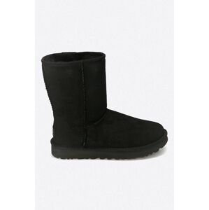 UGG Classic Short II dámske, čierna farba, na plochom podpätku, zateplené, 1016223.BLK