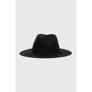 Vlnený klobúk Medicine čierna farba, vlnený