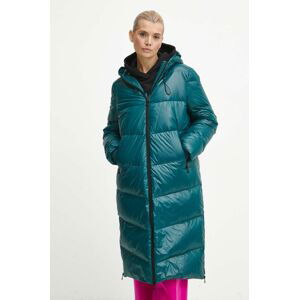 Páperový kabát Medicine dámsky, zelená farba, zimný, oversize