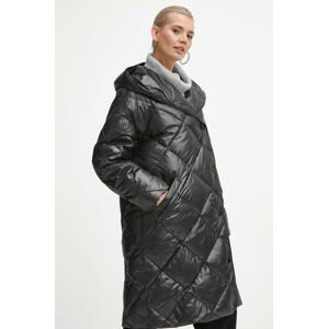 Páperový kabát Medicine dámsky, čierna farba, zimný, oversize