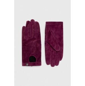 Semišové rukavice Medicine ružová farba