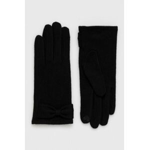 Vlnené rukavice Medicine čierna farba