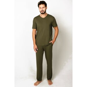 Pánske pyžamo Italian Fashion Dallas Khaki L