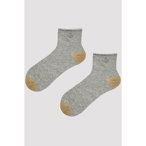 Dámske ponožky Noviti s trblietavými prvkami SB028 Sivá 39-42