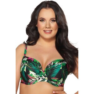 Horný diel dámskych plaviek Ava Lingerie SK-201 Tropical Island Zeleno-farebná 100F