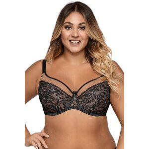 Nevystužená podprsenka Ava Lingerie 1396 Crystal Čierna 100C