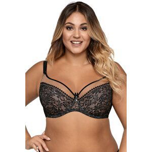 Nevystužená podprsenka Ava Lingerie 1396 Crystal Čierna 65J