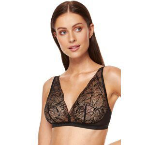 Nevystužená podprsenka Gorteks Harlow/B2 - bralette Čierna 65F