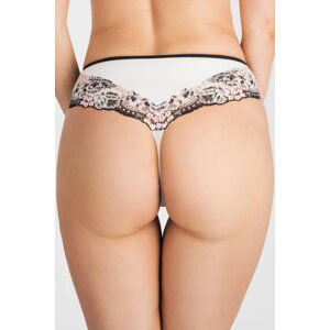 Tanga Gorsenia K842 Black - White Bielo-Čierna XL