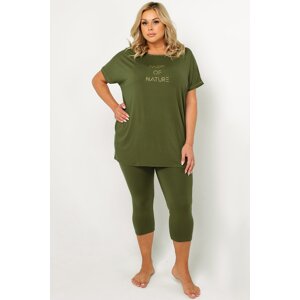 Dámske pyžamo Italian Fashion Natura - viskóza Khaki S