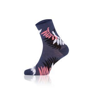 Dámske ponožky Italian Fashion S144D Aloe Tmavomodrá - ružová 35-38