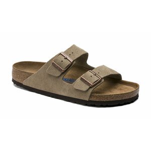 Birkenstock Arizona Arizona Soft Footbed Suede Leather Taupe Narrow Fit svetlohnedé 951303