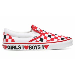 Vans Ua Classic Slip-On (I Heart)Black/True White-4 červené VN0A4U38WKU-4