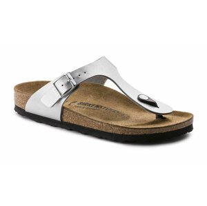 Birkenstock Gizeh Birko-Flor Silver-3.5 šedé 43851-3.5