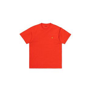 Carhartt WIP S/S Chase T-Shirt Safety Orange / Gold oranžové I026391_0G0_90