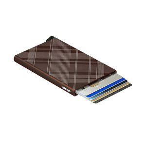 Secrid Cardprotector Laser tartan Brown hnedé CLa-Tartan-brown