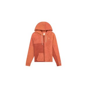 Champion Patchwork Velour Fleece ZIP-UP Hoodie oranžové 113506-F20-RS045