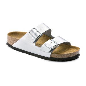 Birkenstock Arizona BF Silver Regular Fit-5 biele 1012282-5